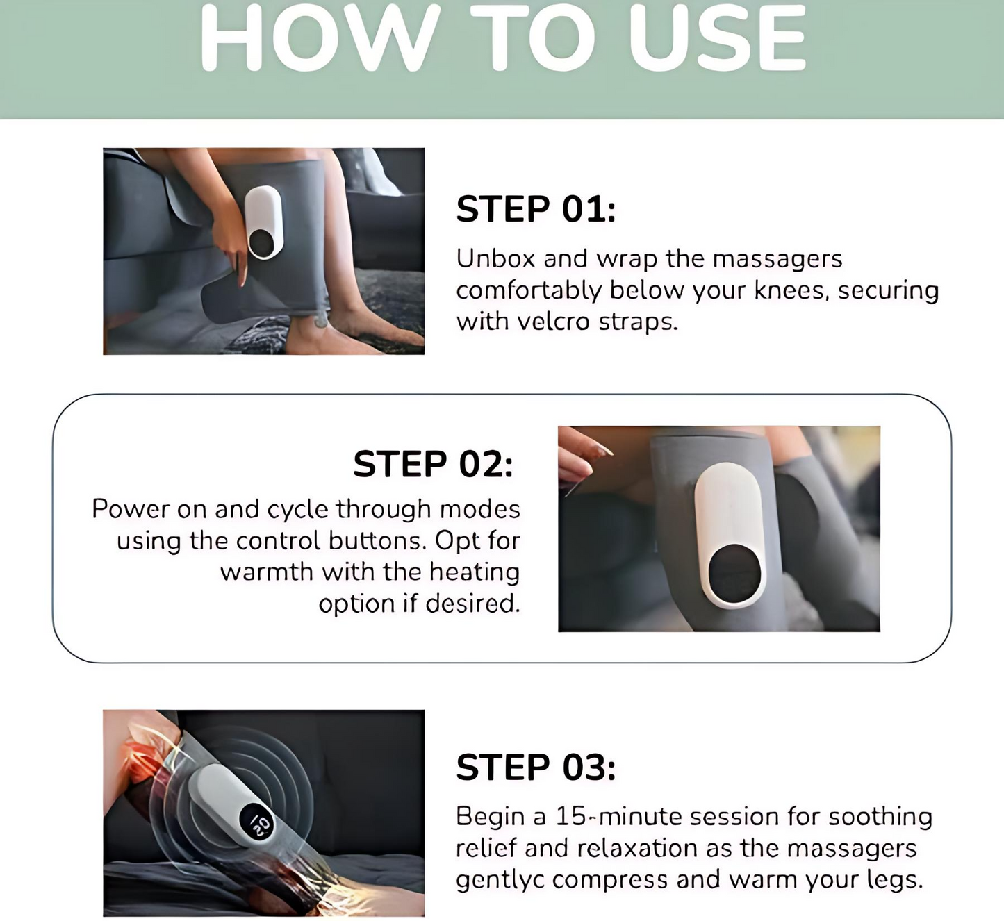 Revivo™ 3-in-1 Leg Massager