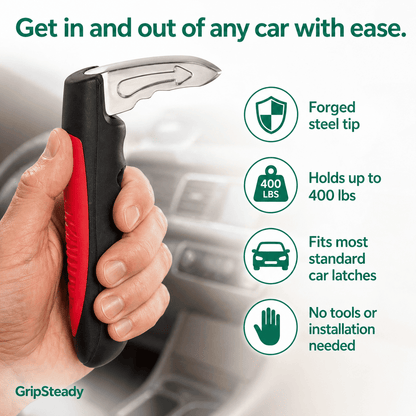 GripSteady — Car Door Assist Handle. Fits Any Car. Safe Exit Every Time.