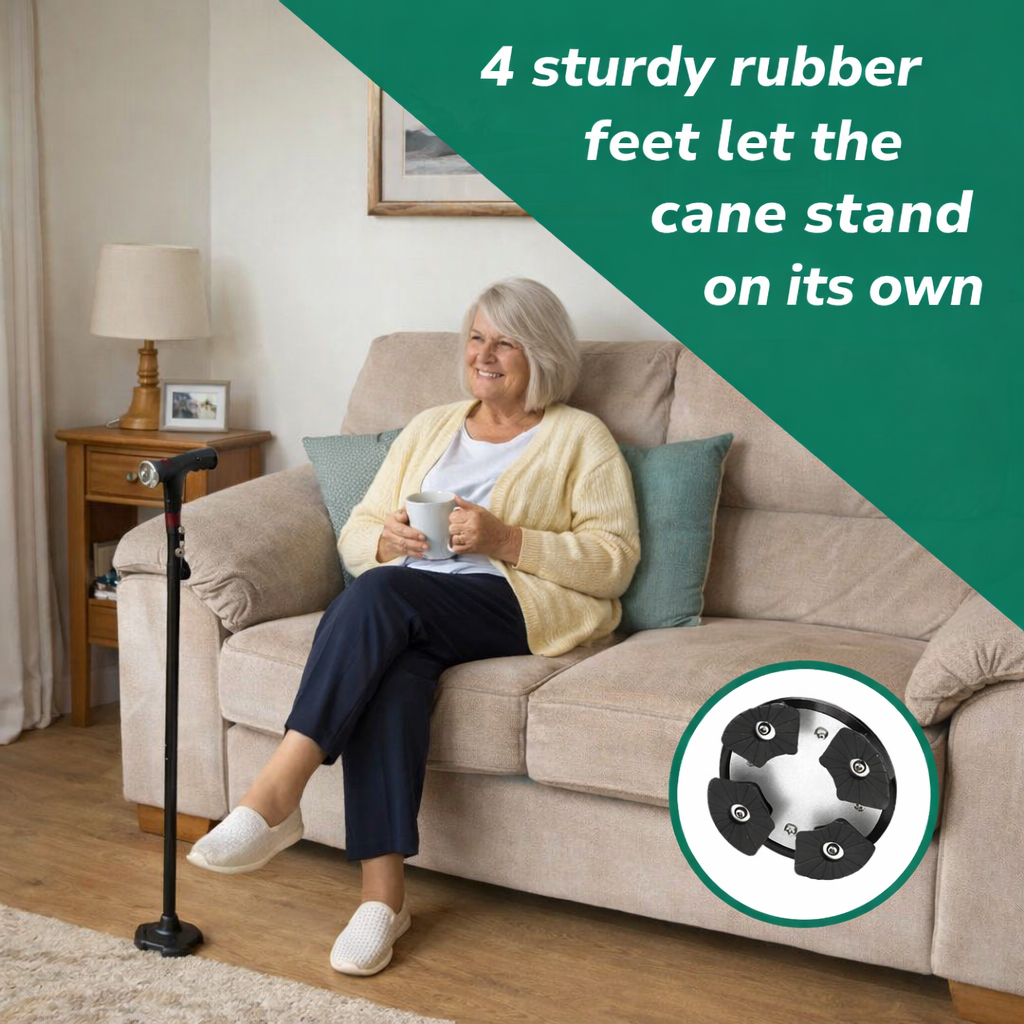 StandSteady™ 2-in-1 Gehstock – Sicher gehen & selbstständig aufstehen