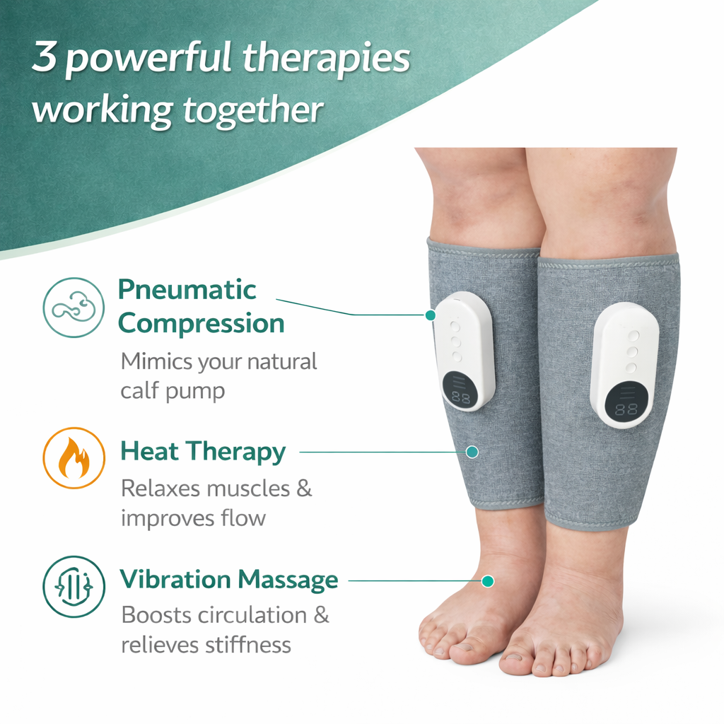 Revivo 3-in-1 Leg Massager - Relief for Swelling & Poor Circulation | 90-Day Guarantee Costenia Revivo 3-in-1 Leg Massager - Relief for Swelling & Poor Circulation | 90-Day Guarantee Costenia