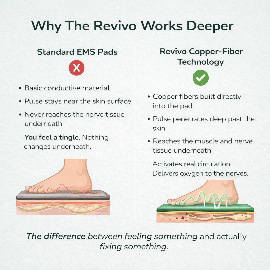 Revivo NMES Nerve Regenerator - Relief for Neuropathy, Burning & Numbness